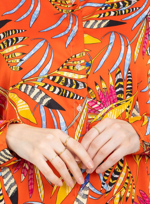 Orange P - Satin Over Size Shirt Style 1 - Khotwh